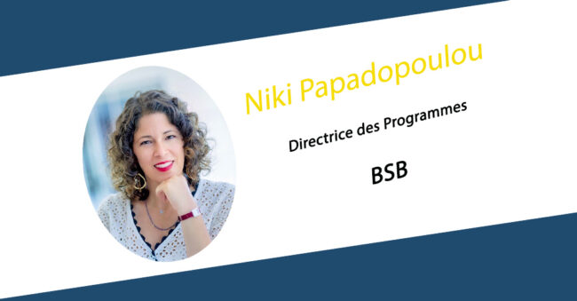 Niki Papadopoulou nommée Directrice des Programmes de BSB