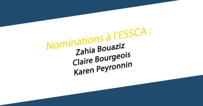 ESSCA : nominations de 3 nouvelles directrices à la tête des campus de Strasbourg, Aix et du Bachelor en Management International