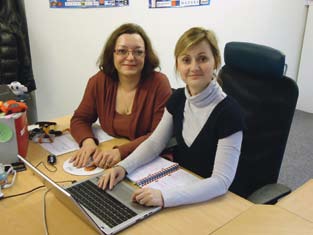 Dupuy (à gauche), Responsable mission handicap et Anne Chamarande (à droite), Responsable Communication Recrutement.