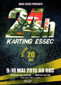 L’affiche de la 20e édition des 24H Karting ESSEC 2015 © PAO BANG 2015