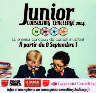 Affiche de communication du Junior Consulting Challenge.