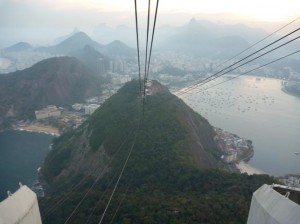 Vue depuis le téléphérique qui mène au Pão de acucar