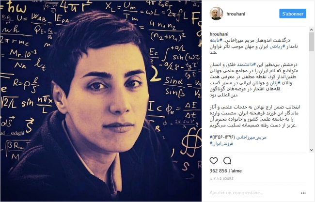 Hommage à Maryam Mirzakhani