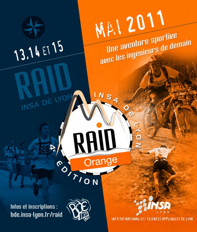 Affiche 2011 du Raid INSA Lyon - Orange